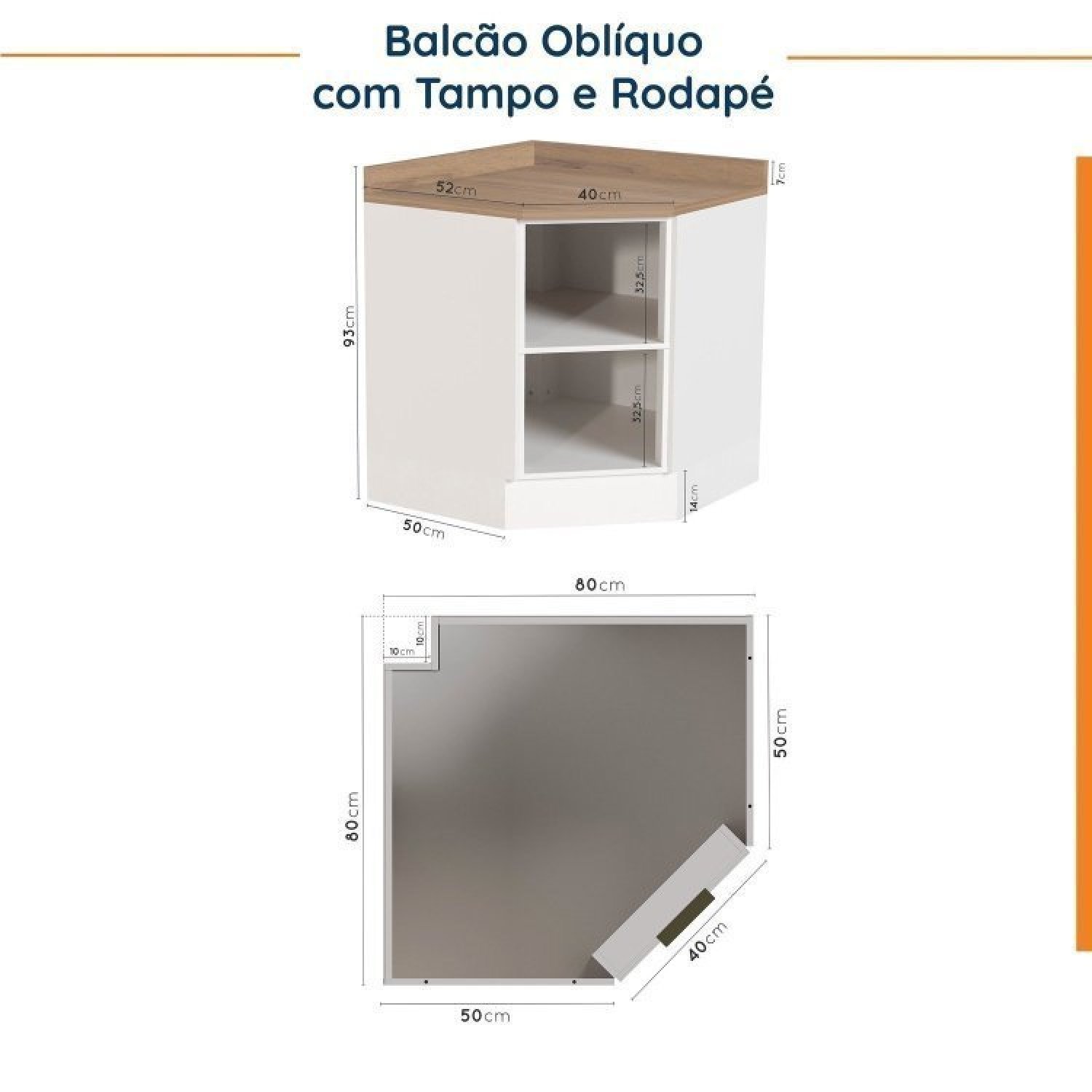 Cozinha Modulada 7 Peças com Tampo 3 Aéreos 3 Balcões e Torre Quente Ipanema Cabecasa Madeiramadeira - 17