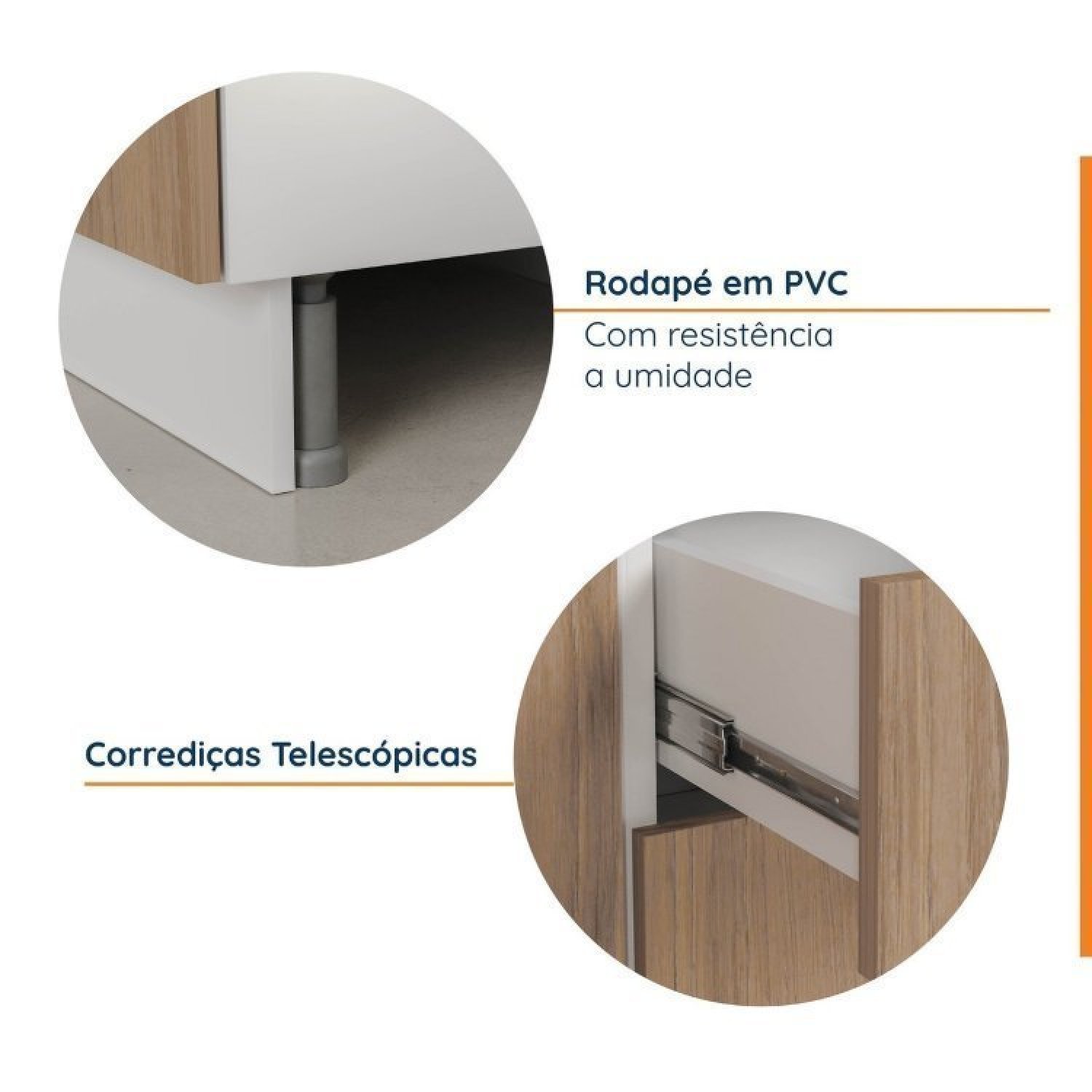 Cozinha Modulada 7 Peças com Tampo 3 Aéreos 3 Balcões e Torre Quente Ipanema Cabecasa Madeiramadeira - 10