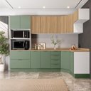 Ver imagem 2 de Cozinha Modulada 7 Peças 1 Tampo 3 Aéreos 3 Balcões e Torre Quente Ipanema CabeCasa MadeiraOriginals