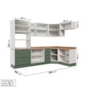 Ver imagem 5 de Cozinha Modulada 7 Peças 1 Tampo 3 Aéreos 3 Balcões e Torre Quente Ipanema CabeCasa MadeiraOriginals