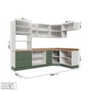 Ver imagem 5 de Cozinha Modulada 7 Peças 1 Tampo 3 Aéreos 3 Balcões e Torre Quente Ipanema CabeCasa MadeiraOriginals