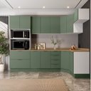 Ver imagem 2 de Cozinha Modulada 7 Peças 1 Tampo 3 Aéreos 3 Balcões e Torre Quente Ipanema CabeCasa MadeiraOriginals