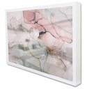 Ver imagem 1 de Quadro Decorativo Caixa Alta com Vidro Abstrato Mármore Prime Luxo TaColado Moldura Madeira 90 x 60c