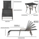 Ver imagem 3 de 2 Cadeiras Espreguiçadeiras Piscina Corda Náutica Catar e Mesa de Centro em Alumínio Trama Orignal