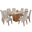 Ver imagem 1 de Mesa de Jantar Quadrada Monza com 8 Cadeiras Madeira Maciça Vegas