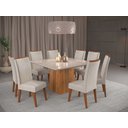 Ver imagem 2 de Mesa de Jantar Quadrada Monza com 8 Cadeiras Madeira Maciça Vegas