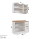 Ver imagem 4 de Cozinha Planejada 2 Peças com Tampo 1 Aéreo 3 Portas e 1 Balcão Pia Ipanema CabeCasa MadeiraOriginals