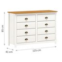 Ver imagem 1 de Cômoda 8 Gavetas Topázio 9102bf Branco Freijó Finestra