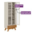 Ver imagem 4 de Cristaleira 2 Portas 1 Gaveta Retrô Marsala