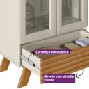 Ver imagem 7 de Cristaleira 2 Portas 1 Gaveta Retrô Marsala