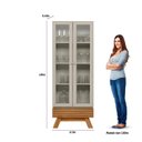 Ver imagem 6 de Cristaleira 2 Portas 1 Gaveta Retrô Marsala