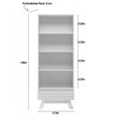 Ver imagem 3 de Cristaleira 2 Portas 1 Gaveta Retrô Marsala