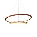 Ver imagem 1 de Lustre Pendente Orluce Tabat Or1791 com 2 Aros 60-40cm Cobre Led Bivolt