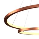 Ver imagem 3 de Lustre Pendente Orluce Tabat Or1791 com 2 Aros 60-40cm Cobre Led Bivolt