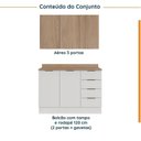 Ver imagem 4 de Cozinha Modulada 2 Peças com Tampo 1 Aéreo 3 Portas e 1 Balcão Pia Ipanema CabeCasa MadeiraOriginals