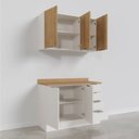 Ver imagem 7 de Cozinha Modulada 2 Peças com Tampo 1 Aéreo 3 Portas e 1 Balcão Pia Ipanema CabeCasa MadeiraOriginals