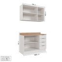 Ver imagem 5 de Cozinha Modulada 2 Peças com Tampo 1 Aéreo 3 Portas e 1 Balcão Pia Ipanema CabeCasa MadeiraOriginals
