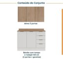 Ver imagem 3 de Cozinha Planejada 2 Peças com Tampo 1 Aéreo 3 Portas e 1 Balcão Pia Ipanema CabeCasa MadeiraOriginals