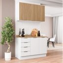 Ver imagem 2 de Cozinha Modulada 2 Peças com Tampo 1 Aéreo 3 Portas e 1 Balcão Pia Ipanema CabeCasa MadeiraOriginals