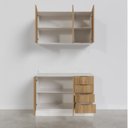 Ver mais imagens de Cozinha Modulada 2 Peças com Tampo 1 Aéreo 3 Portas e 1 Balcão Pia Ipanema CabeCasa MadeiraOriginals