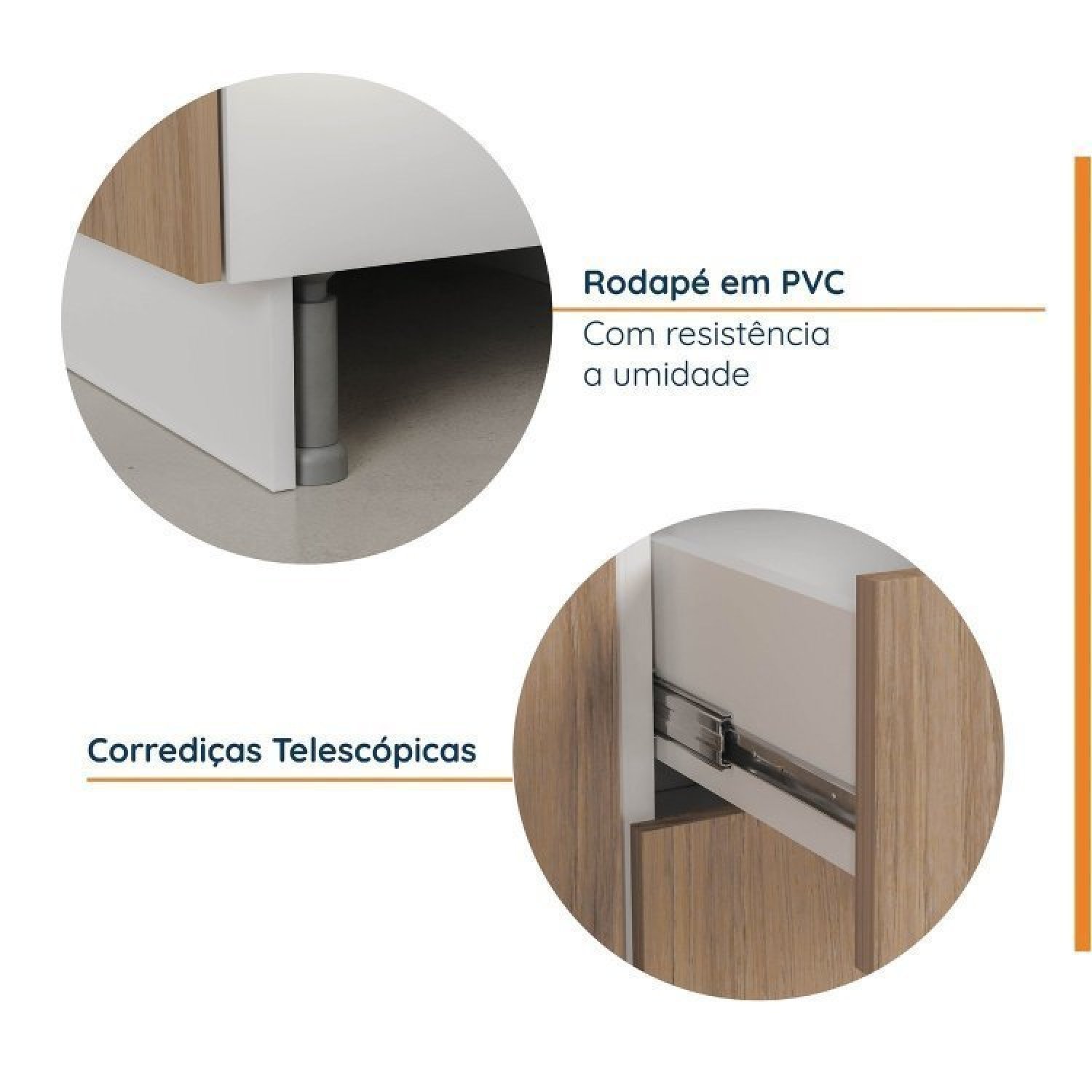 Cozinha Modulada 2 Peças com Tampo 1 Aéreo 3 Portas e 1 Balcão Pia Ipanema Cabecasa Madeiramadeira - 11