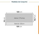 Ver imagem 2 de Cozinha Planejada 2 Peças com Tampo 1 Aéreo 3 Portas e 1 Balcão Pia Ipanema CabeCasa MadeiraOriginals Madeiraoriginal