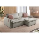 Ver imagem 3 de Estofado Cama Star 31 2,50 Metros Assento D28 Moderno Braço Reto 15cm - Capuccino