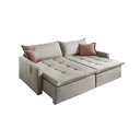 Ver imagem 2 de Estofado Cama Star 31 2,50 Metros Assento D28 Moderno Braço Reto 15cm - Capuccino