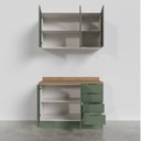 Ver mais imagens de Cozinha Modulada 2 Peças com Tampo 1 Aéreo 3 Portas e 1 Balcão Pia Ipanema CabeCasa MadeiraOriginals