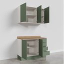 Ver imagem 7 de Cozinha Modulada 2 Peças com Tampo 1 Aéreo 3 Portas e 1 Balcão Pia Ipanema CabeCasa MadeiraOriginals