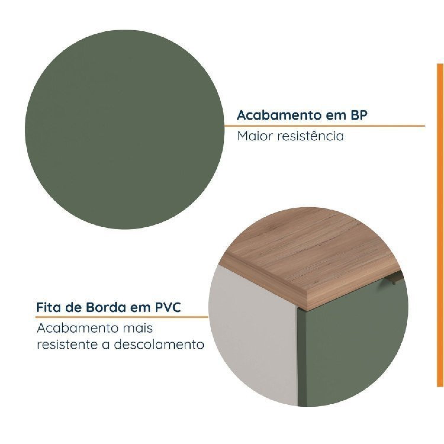 Cozinha Modulada 2 Peças com Tampo 1 Aéreo 3 Portas e 1 Balcão Pia Ipanema Cabecasa Madeiramadeira - 10