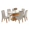 Mesa de Jantar Retangular Jana com 6 Cadeiras Madeira Maciça Vegas  - 2