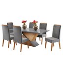 Ver imagem 2 de Mesa de Jantar Retangular Encantare com 6 Cadeiras Madeira Maciça Vegas Yescasa