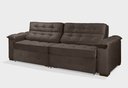 Ver imagem 3 de Sofá Retrátil e Reclinável 2,90m Estilo Estofados - Paris 2 Módulos com Velusoft D33 "marrom"