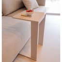 Ver imagem 2 de Mesa Lateral de Apoio Off White Quadrada para Salas Quartos Hall Consultórios Decorar Luxo