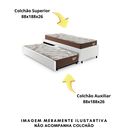Ver imagem 7 de Bicama Box para Dois Colchões Solteiro 88x188 Corino Linho