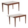 Mesa Extensível de Cozinha 4 Lugares - Imbuia/offwhite sem Vidro 120x80 - 6