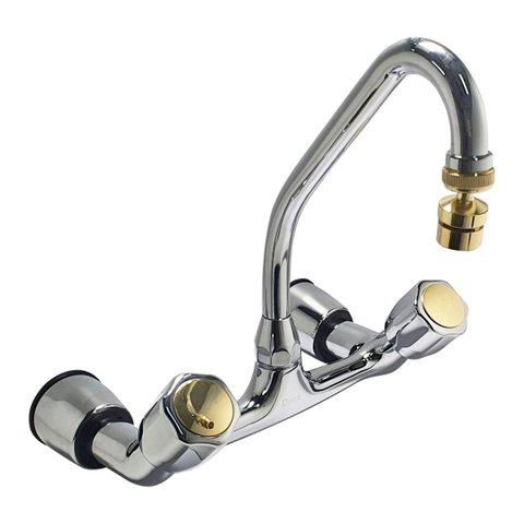 Misturador Parede Cozinha Deca Vogue Cromado com Dourado - 1258c53