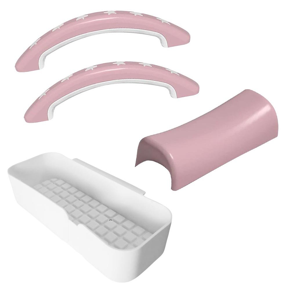 Kit Acessórios Alças Saboneteira Encosto de Cabeça Banheira 148 Cm Vg+ Rosa - 1