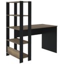 Ver imagem 2 de Mesa Escrivaninha 134x120 Cm 3 Prateleiras Pinho Preto Arly