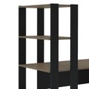 Ver imagem 6 de Mesa Escrivaninha 134x120 Cm 3 Prateleiras Pinho Preto Arly