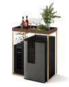 Ver imagem 1 de Aparador Bar para Adega Cervejeira ou Frigobar MDF e Metal Industrial Dourado Notte