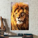 Ver imagem 4 de Quadro Decorativo Tela em Lona Leão Luxo 100x60cm Para Sala Quarto