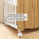 Ver imagem 7 de Berço Americano com Rodízios 100% MDF Mimo Espresso Móveis Branco Brilho/Amêndoa