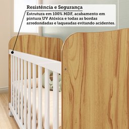 Berço Americano 100% Mdf com Rodízios Mimo - 6