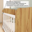 Ver imagem 6 de Berço Americano com Rodízios 100% MDF Mimo Espresso Móveis Branco Brilho/Amêndoa