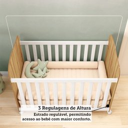 Berço Americano 100% Mdf com Rodízios Mimo - 8
