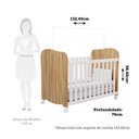 Ver imagem 4 de Berço Americano 100% MDF com Rodízios Mimo Espresso Móveis