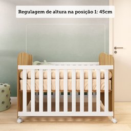Berço Americano 100% Mdf com Rodízios Mimo - 9