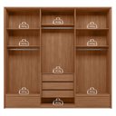 Ver imagem 5 de Guarda Roupa Democrata 06 Portas Andirá